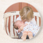 Personalisiertes zweiseitiges Foto Getränkeuntersetzer<br><div class="desc">Maßgeschneiderter Personalisierter Untersetzer mit zwei Seiten Foto</div>