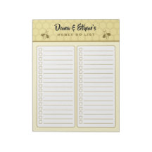 Personalisiertes Zweispaltiges Honey-Do-List-Notiz