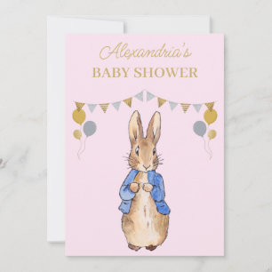 Personalisierung Baby Shower klassischer Hase Einladung