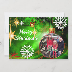 Personalisierung Foto Namen Weihnachtsbaumschmuck Karte