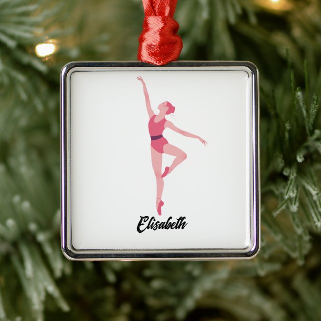 Personalisierung von Tanzballerina Ornament Aus Metall (Baum)
