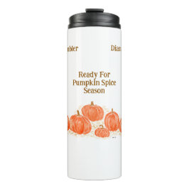 PERSONALIZ Pumpkin Gewürzsaison Wasserfarbe Pumpki Thermosbecher