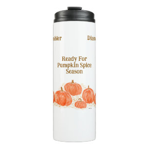 PERSONALIZ Pumpkin Gewürzsaison Wasserfarbe Pumpki Thermosbecher