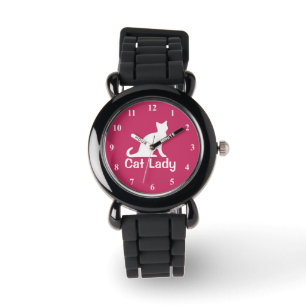 Personalizable Armbanduhr für Katzenliebhaber