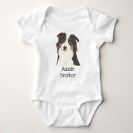 Personalizable Aussie Australian Shepherd Baby Strampler