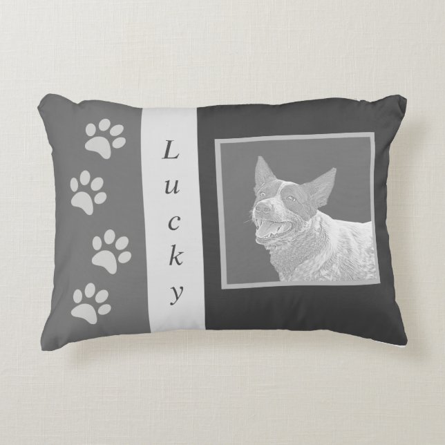 Personalizable australischer Rind Hund Accent Pill Dekokissen (Vorderseite)