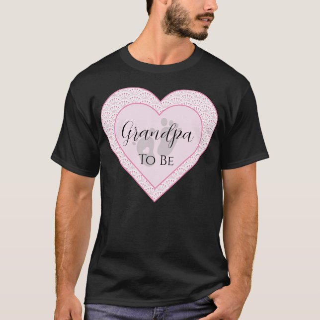Personalizable Baby Dusche T - Shirt Rosa Herz Gir (Vorderseite)