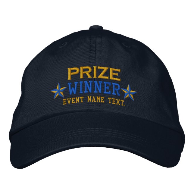 Personalizable Bearbeiten Text Preis Gewinner Stic Bestickte Kappe (Vorderseite)