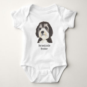 Personalizable Bernedoodle Baby Strampler