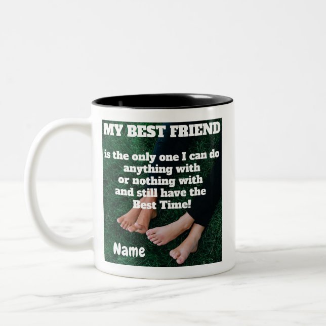 Personalizable Best Friend Coffee Tasse (Links)