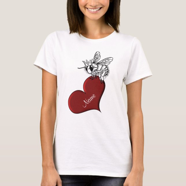 PERSONALIZABLE Bienen-Bergwerk: Valentinsgruß T-Shirt (Vorderseite)