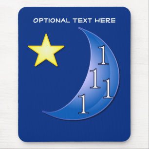 Personalizable Blue Moon Rebus Word Puzzle Mousepad