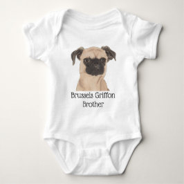 Personalizable Brussels Griffon Dog Baby Strampler