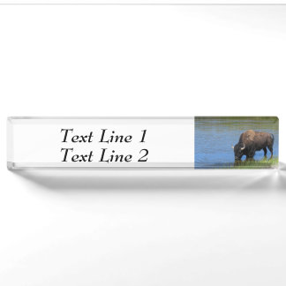 Personalizable Buffalo Yellowstone Souvenir Namensplakette