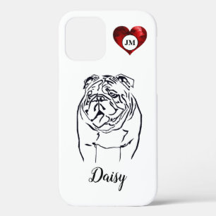 Personalizable Bulldog Lovers Apple iPhone 12 Fall Case-Mate iPhone Hülle
