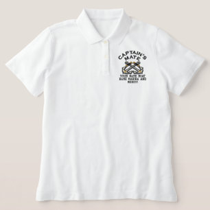 Personalizable Captain's Mate Anchors Stickerei