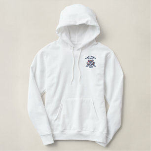 Personalizable Captain's Mate Anchors Stickerei Bestickter Hoodie