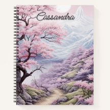 Personalizable Cherry Blossom Landscape