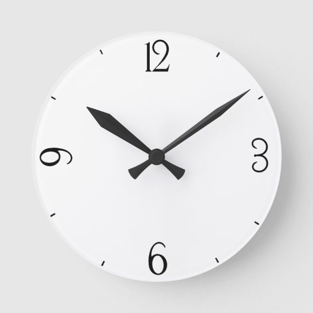 Personalizable Clock with Numbers Runde Wanduhr (Vorderseite)