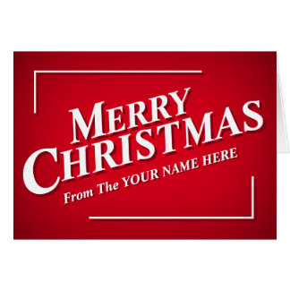 Personalizable Frohe Weihnachtsgrüße Karte