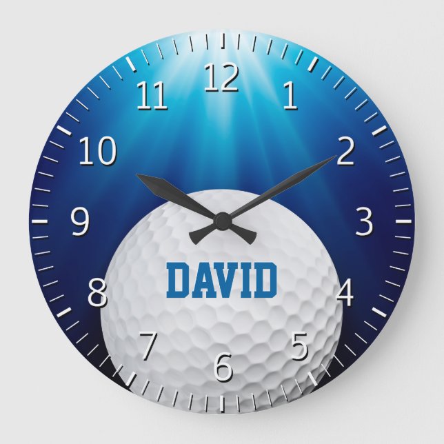 Personalizable Golf | Sport Gifts Große Wanduhr (Vorderseite)