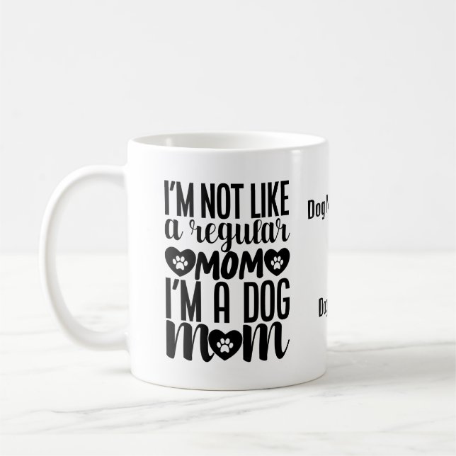Personalizable Hunde Mama Kaffee Tasse (Links)