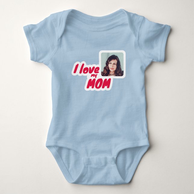 Personalizable I Liebe Meine Mama Baby Strampler (Vorderseite)