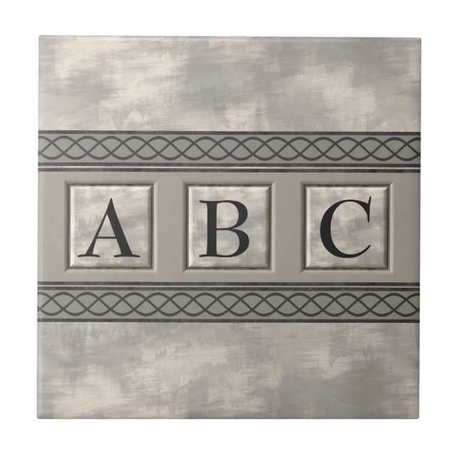 Personalizable Marmormonogramm Fliese (Vorderseite)
