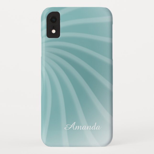 Personalizable - Modernes, stilvolles Pastel Aquam Case-Mate iPhone Hülle (Rückseite)