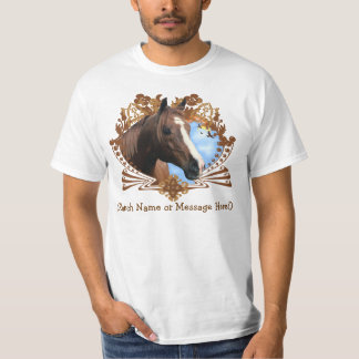 Personalizable Pferdegraphik T-Shirt