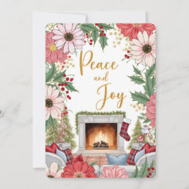 Personalizable Vintage  Flat Holiday Card  Feiertagskarte