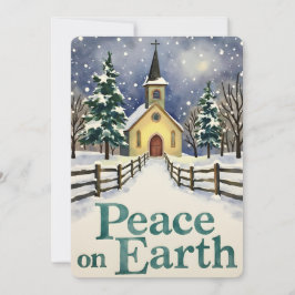 Personalizable Vintage  Flat Holiday Card  Feiertagskarte