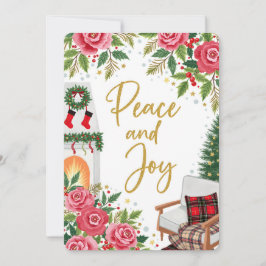 Personalizable Vintage  Flat Holiday Card  Feiertagskarte