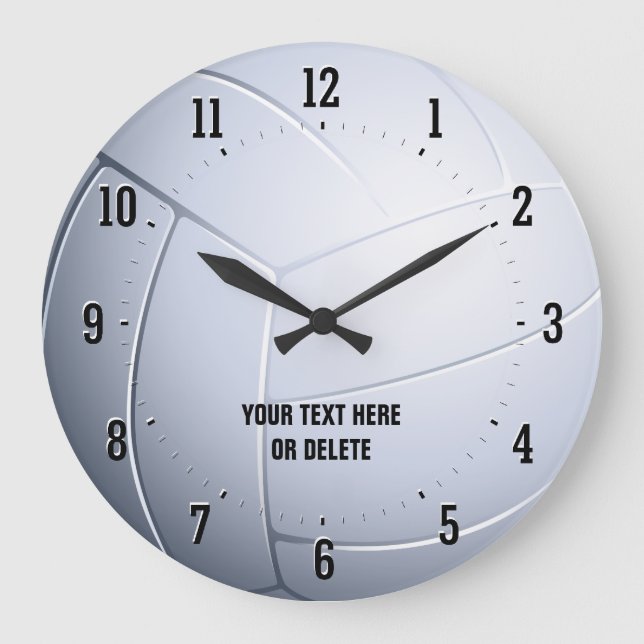 Personalizable Volleyball | Sport Gifts Große Wanduhr (Vorderseite)