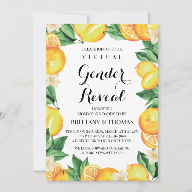 Personalizado de invitación a revelar género de lé einladung (Vorderseite)