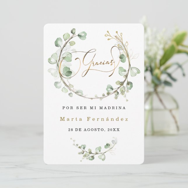 Personalizar tarjeta de agradecimiento la madrina einladung (Stehend Vorderseite)