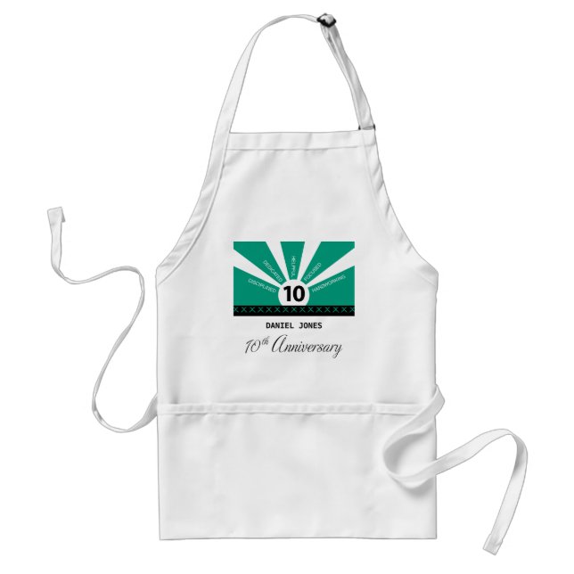 Personalize, 10th Year Employee Anniversary Schürze (Vorne)