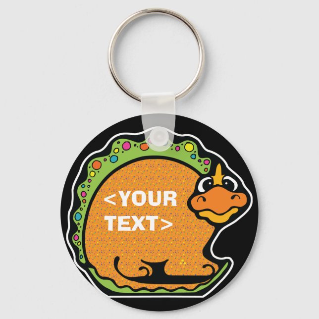 Personalize a Dinosaur, <YOUR TEXT> Schlüsselanhänger (Vorderseite)