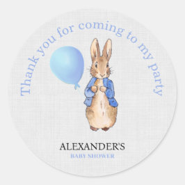 Personalize Add Child's Name Peter Vielen Dank Runder Aufkleber