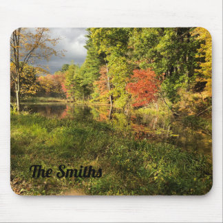 Personalize! Autumn Pond Mouse Pad Mousepad