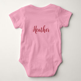 Personalize Baby Girl Decorative Script Letting Baby Strampler