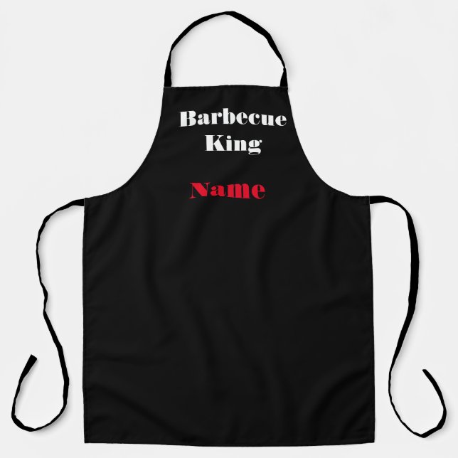 Personalize Barbecue King Black Schürze (Vorderseite)