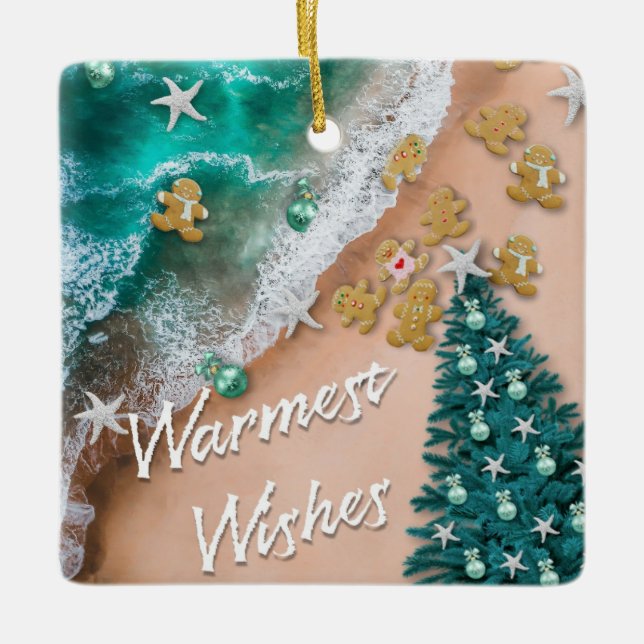 Personalize Beach Weihnachtsschmuck (Vorderseite)