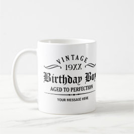 Personalize Black Gothic Script Funny Birthday Tas Kaffeetasse