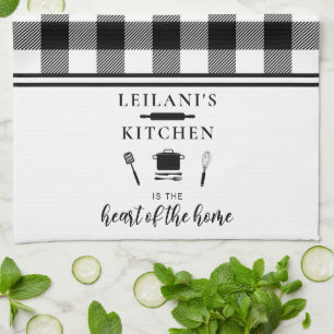 Personalize Buffalo Kariert Kitchen Herzstück Zuha Geschirrtuch