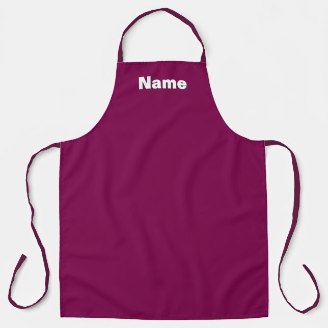 Personalize Cafe Caterer Baker Plum Küche Schürze (Vorderseite)