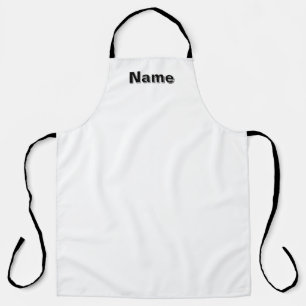 Personalize Cafe Caterer Baker White Kitchen Schürze