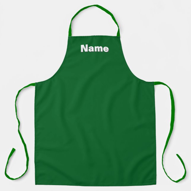Personalize Café Caterer Florist Green Schürze (Vorderseite)