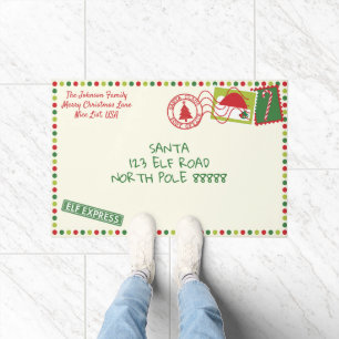 Personalize Dots Weihnachtsbrief Weihnachten Fußmatte