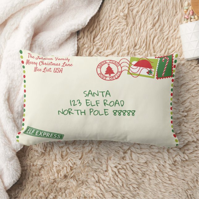 Personalize Dots Weihnachtsbrief Weihnachten Lendenkissen (Decke)